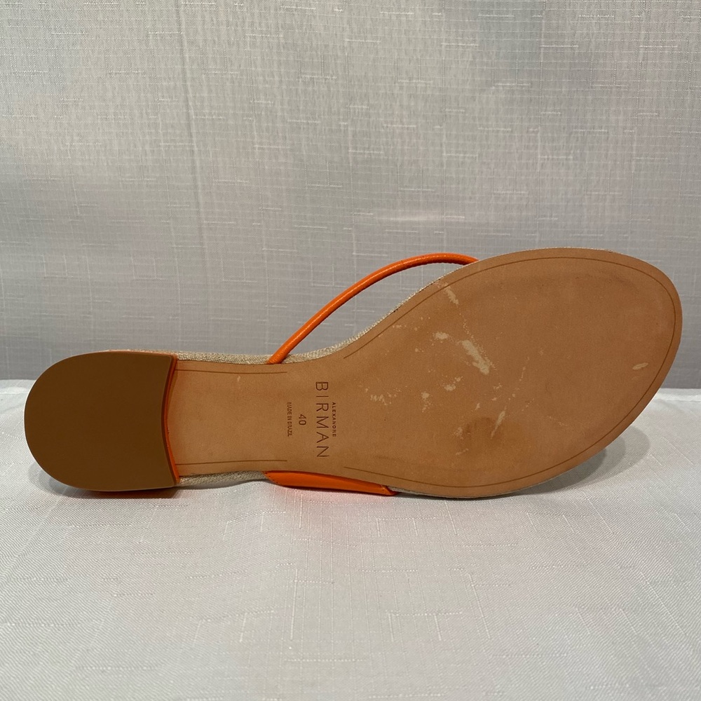 Alexandre Birman Asymmetric Clarita Orange Nappa Leather Sandal Sz EU 40 DUSTBAG - Picture 11 of 16